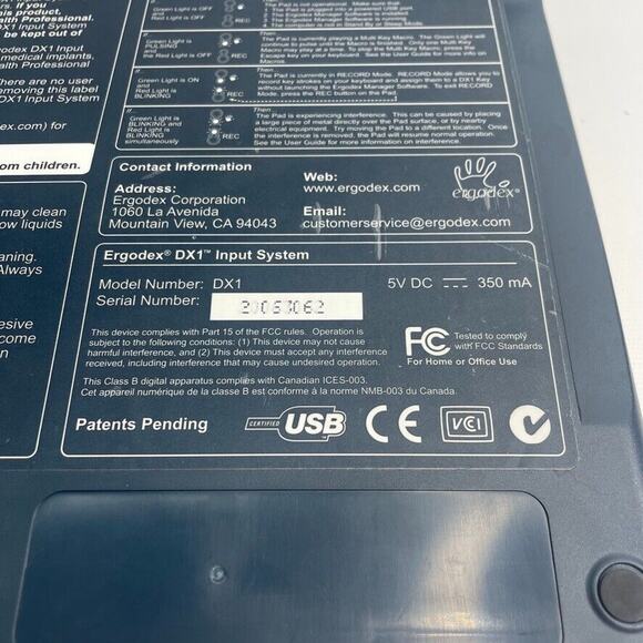 Ergodex DX1 Input‎ System Custom Keyboard Computer Input System AS/IS - Picture 7 of 7